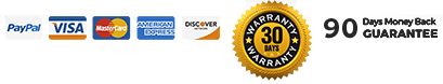 Accepted payments and 90 day money back guarantee